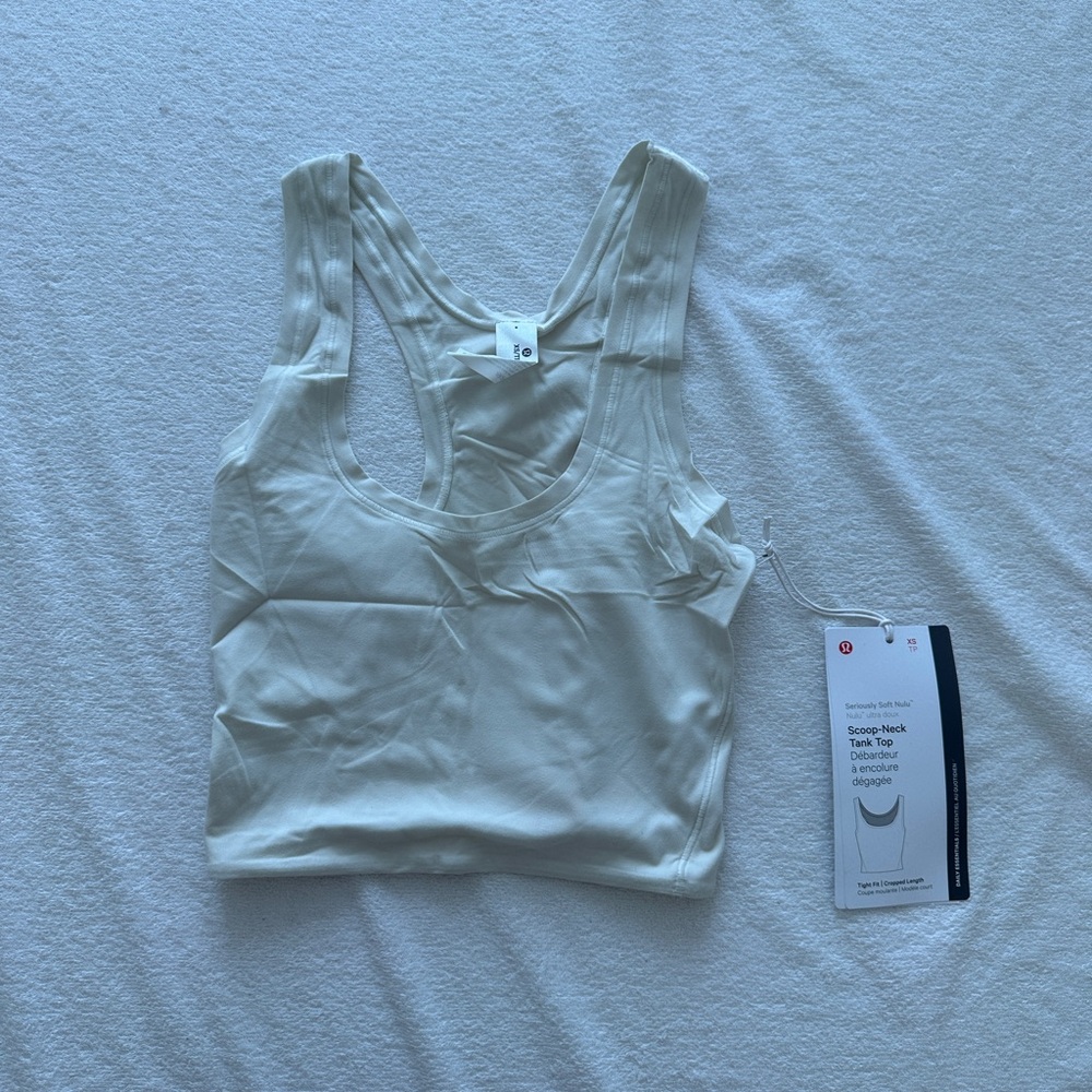 Lululemon Nulu White Tank Top